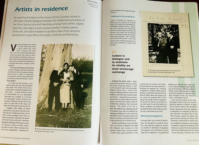 UNESCO Courier detailing Villa Ocampo