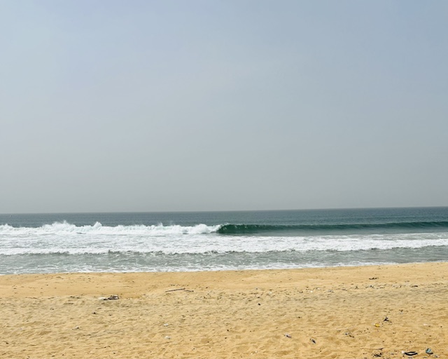 Reading by the Atlantic in Liberia